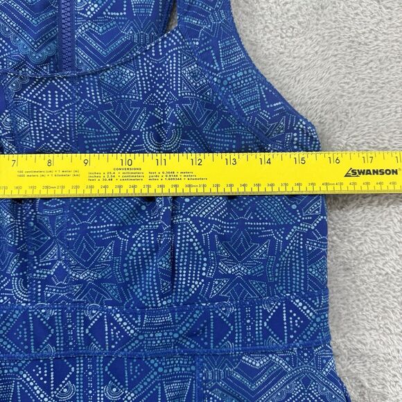 Tittle Nine Dress Womens 8 Blue Square Neck Build-In Bra Padded Zip Active - Picture 11 of 13